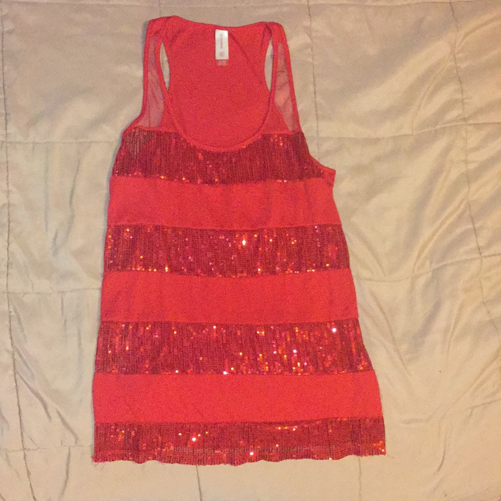 Red dressing tank top